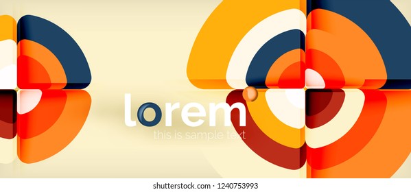 Circle abstract background. Trendy abstract layout template for business or technology presentation or web brochure cover, wallpaper. Vector illustration