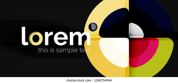Circle abstract background. Trendy abstract layout template for business or technology presentation or web brochure cover, wallpaper. Vector illustration