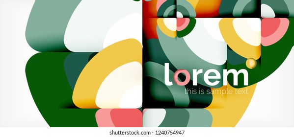 Circle abstract background. Trendy abstract layout template for business or technology presentation or web brochure cover, wallpaper. Vector illustration