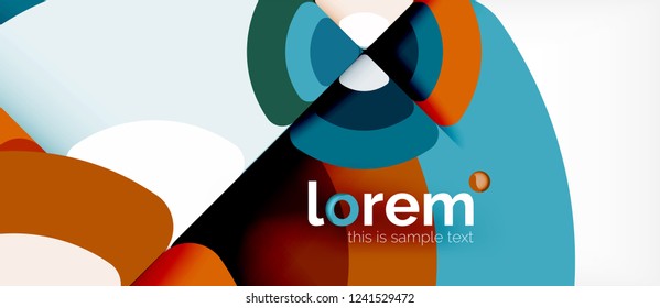 Circle abstract background. Trendy abstract layout template for business or technology presentation or web brochure cover, wallpaper. Vector illustration