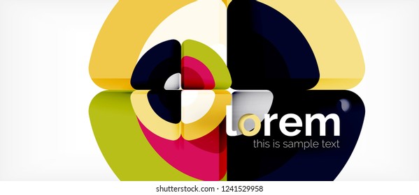Circle abstract background. Trendy abstract layout template for business or technology presentation or web brochure cover, wallpaper. Vector illustration