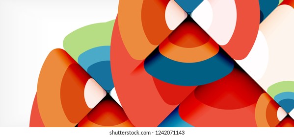 Circle abstract background. Trendy abstract layout template for business or technology presentation or web brochure cover, wallpaper. Vector illustration