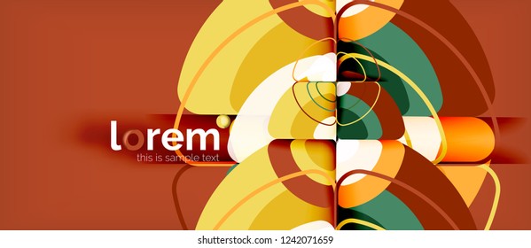 Circle abstract background. Trendy abstract layout template for business or technology presentation or web brochure cover, wallpaper. Vector illustration