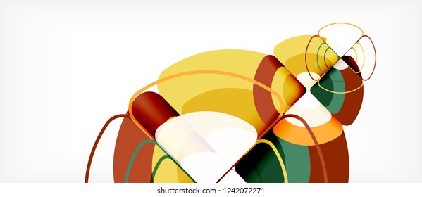 Circle abstract background. Trendy abstract layout template for business or technology presentation or web brochure cover, wallpaper. Vector illustration