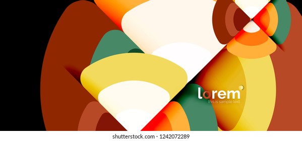 Circle abstract background. Trendy abstract layout template for business or technology presentation or web brochure cover, wallpaper. Vector illustration