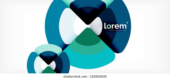 Circle abstract background. Trendy abstract layout template for business or technology presentation or web brochure cover, wallpaper. Vector illustration