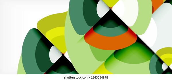 Recorrer el fondo abstracto del círculo. Plantilla de diseño abstracto de moda para presentación de negocios o tecnología o portada de folletos web, fondo de pantalla. Ilustración del vector