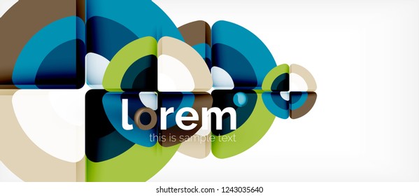 Circle abstract background. Trendy abstract layout template for business or technology presentation or web brochure cover, wallpaper. Vector illustration