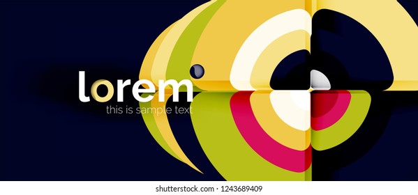 Circle abstract background. Trendy abstract layout template for business or technology presentation or web brochure cover, wallpaper. Vector illustration