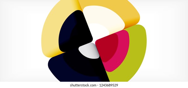 Circle abstract background. Trendy abstract layout template for business or technology presentation or web brochure cover, wallpaper. Vector illustration