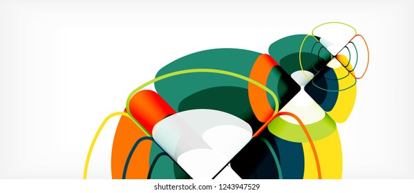 Circle abstract background. Trendy abstract layout template for business or technology presentation or web brochure cover, wallpaper. Vector illustration