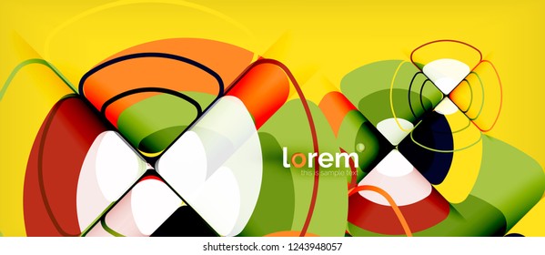 Circle abstract background. Trendy abstract layout template for business or technology presentation or web brochure cover, wallpaper. Vector illustration