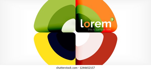 Circle abstract background. Trendy abstract layout template for business or technology presentation or web brochure cover, wallpaper. Vector illustration