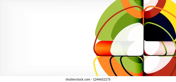 Circle abstract background. Trendy abstract layout template for business or technology presentation or web brochure cover, wallpaper. Vector illustration