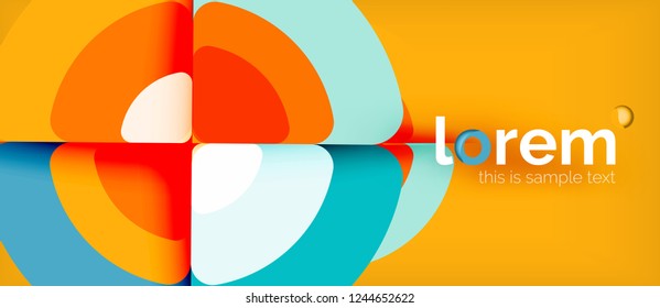 Recorrer el fondo abstracto del círculo. Plantilla de diseño abstracto de moda para presentación de negocios o tecnología o portada de folletos web, fondo de pantalla. Ilustración del vector