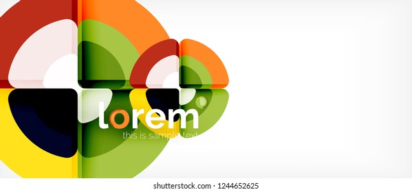 Recorrer el fondo abstracto del círculo. Plantilla de diseño abstracto de moda para presentación de negocios o tecnología o portada de folletos web, fondo de pantalla. Ilustración del vector