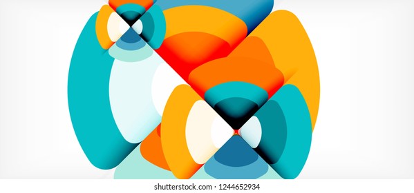 Circle abstract background. Trendy abstract layout template for business or technology presentation or web brochure cover, wallpaper. Vector illustration