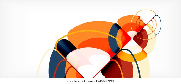 Circle abstract background. Trendy abstract layout template for business or technology presentation or web brochure cover, wallpaper. Vector illustration