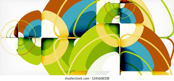 Circle abstract background. Trendy abstract layout template for business or technology presentation or web brochure cover, wallpaper. Vector illustration