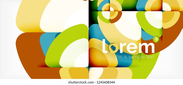 Circle abstract background. Trendy abstract layout template for business or technology presentation or web brochure cover, wallpaper. Vector illustration