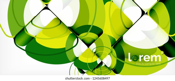 Recorrer el fondo abstracto del círculo. Plantilla de diseño abstracto de moda para presentación de negocios o tecnología o portada de folletos web, fondo de pantalla. Ilustración del vector