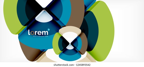 Circle abstract background. Trendy abstract layout template for business or technology presentation or web brochure cover, wallpaper. Vector illustration