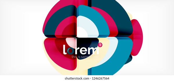 Circle abstract background. Trendy abstract layout template for business or technology presentation or web brochure cover, wallpaper. Vector illustration