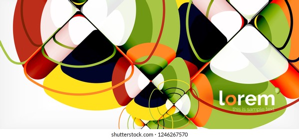Circle abstract background. Trendy abstract layout template for business or technology presentation or web brochure cover, wallpaper. Vector illustration