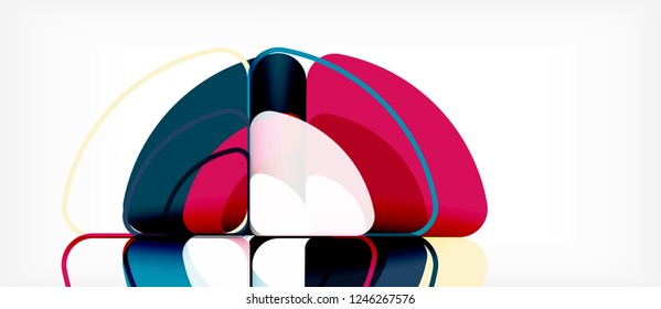 Plano de fundo abstrato do círculo. Modelo de layout abstrato moderno para apresentação de negócios ou tecnologia ou capa de brochura da web, papel de parede. Ilustração vetorial