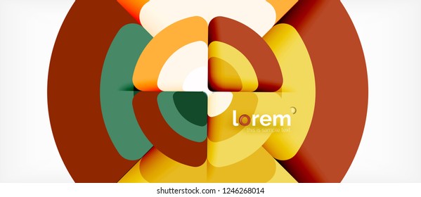 Circle abstract background. Trendy abstract layout template for business or technology presentation or web brochure cover, wallpaper. Vector illustration