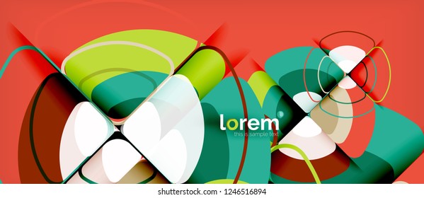 Circle abstract background. Trendy abstract layout template for business or technology presentation or web brochure cover, wallpaper. Vector illustration