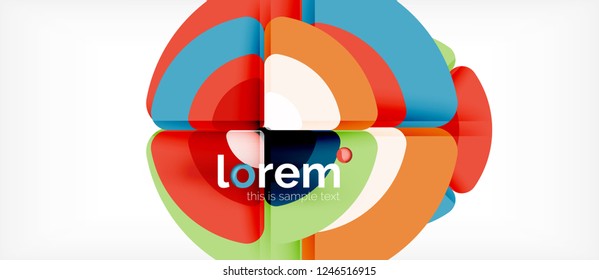 Circle abstract background. Trendy abstract layout template for business or technology presentation or web brochure cover, wallpaper. Vector illustration