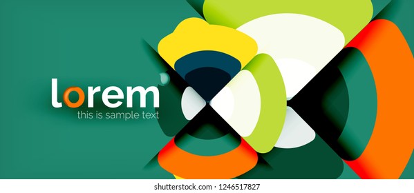 Circle abstract background. Trendy abstract layout template for business or technology presentation or web brochure cover, wallpaper. Vector illustration