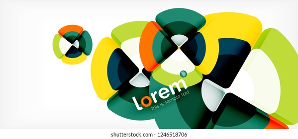 Circle abstract background. Trendy abstract layout template for business or technology presentation or web brochure cover, wallpaper. Vector illustration