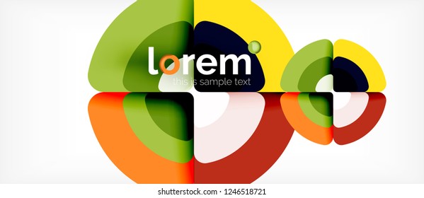 Plano de fundo abstrato do círculo. Modelo de layout abstrato moderno para apresentação de negócios ou tecnologia ou capa de brochura da web, papel de parede. Ilustração vetorial