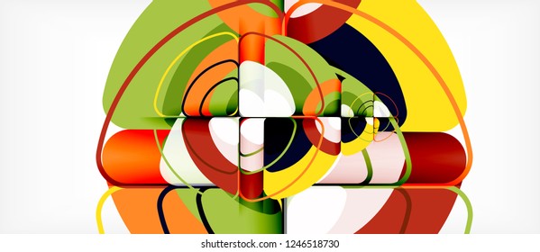 Circle abstract background. Trendy abstract layout template for business or technology presentation or web brochure cover, wallpaper. Vector illustration