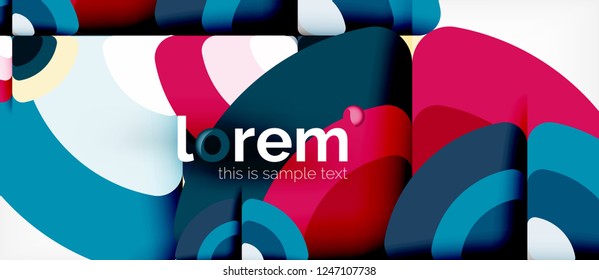 Circle abstract background. Trendy abstract layout template for business or technology presentation or web brochure cover, wallpaper. Vector illustration