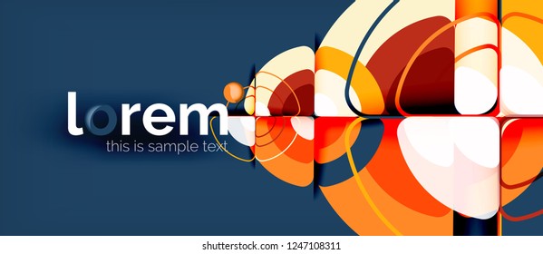 Circle abstract background. Trendy abstract layout template for business or technology presentation or web brochure cover, wallpaper. Vector illustration