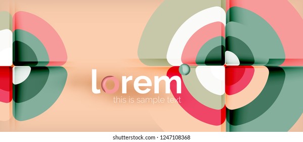 Circle abstrakter Hintergrund. Trendy abstrakte Layout-Vorlage für Geschäfts- oder Technologiepräsentation oder Web-Broschüre Titelbild, Bildschirmhintergrund. Vektorgrafik