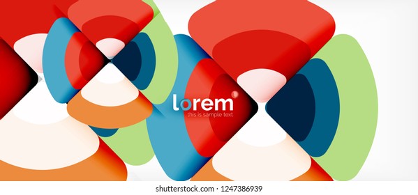 Circle abstract background. Trendy abstract layout template for business or technology presentation or web brochure cover, wallpaper. Vector illustration
