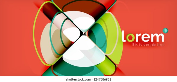 Circle abstract background. Trendy abstract layout template for business or technology presentation or web brochure cover, wallpaper. Vector illustration