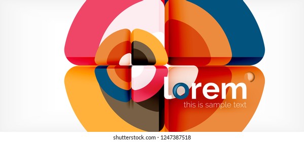 Recorrer el fondo abstracto del círculo. Plantilla de diseño abstracto de moda para presentación de negocios o tecnología o portada de folletos web, fondo de pantalla. Ilustración del vector
