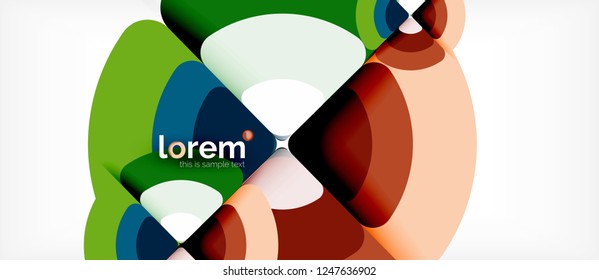 Circle abstract background. Trendy abstract layout template for business or technology presentation or web brochure cover, wallpaper. Vector illustration