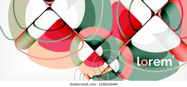 Circle abstract background. Trendy abstract layout template for business or technology presentation or web brochure cover, wallpaper. Vector illustration