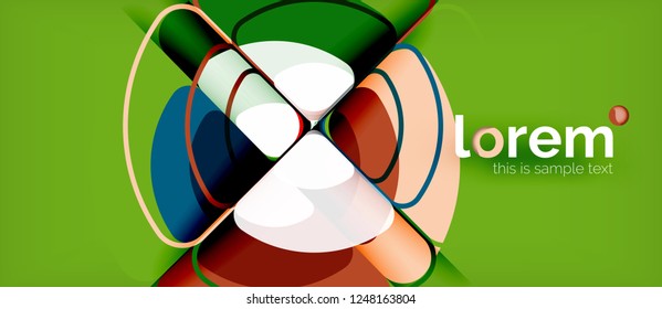 Circle abstract background. Trendy abstract layout template for business or technology presentation or web brochure cover, wallpaper. Vector illustration