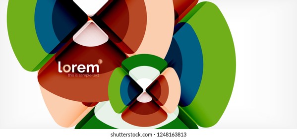 Recorrer el fondo abstracto del círculo. Plantilla de diseño abstracto de moda para presentación de negocios o tecnología o portada de folletos web, fondo de pantalla. Ilustración del vector