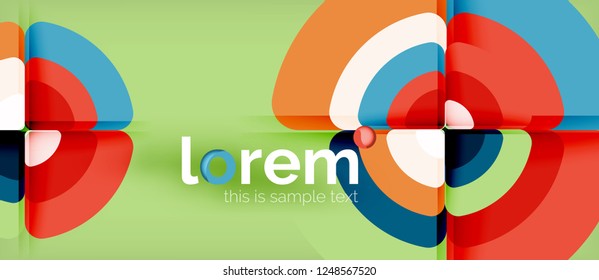 Circle abstract background. Trendy abstract layout template for business or technology presentation or web brochure cover, wallpaper. Vector illustration