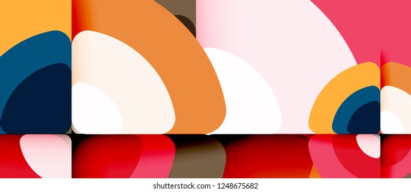 Circle abstract background. Trendy abstract layout template for business or technology presentation or web brochure cover, wallpaper. Vector illustration
