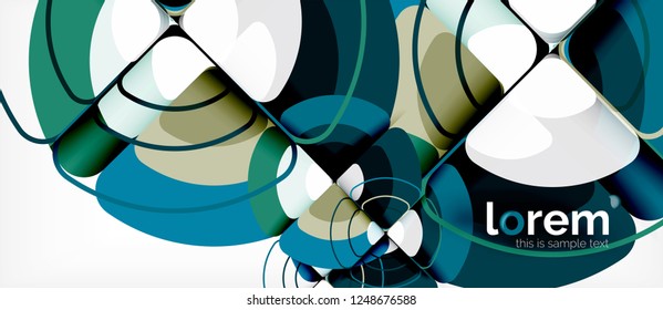Recorrer el fondo abstracto del círculo. Plantilla de diseño abstracto de moda para presentación de negocios o tecnología o portada de folletos web, fondo de pantalla. Ilustración del vector
