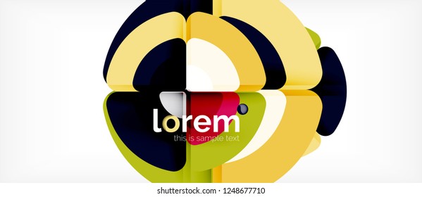 Circle abstract background. Trendy abstract layout template for business or technology presentation or web brochure cover, wallpaper. Vector illustration